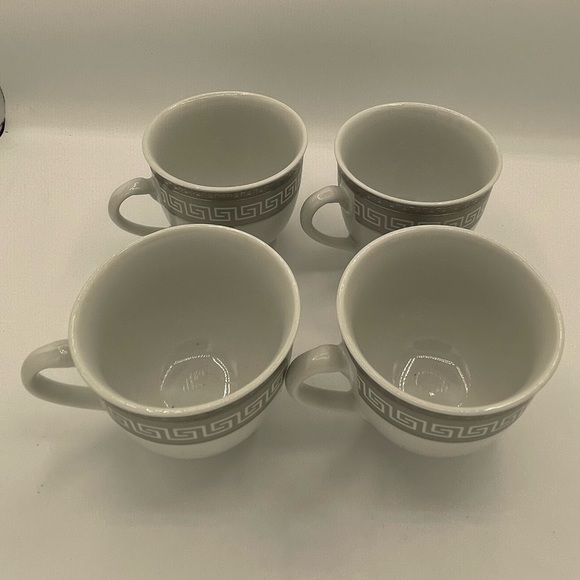 Fine Porcelain Royal Heritage Prestige - Aztec Silver Tea Cups(no saucers), 4 - Picture 1 of 4